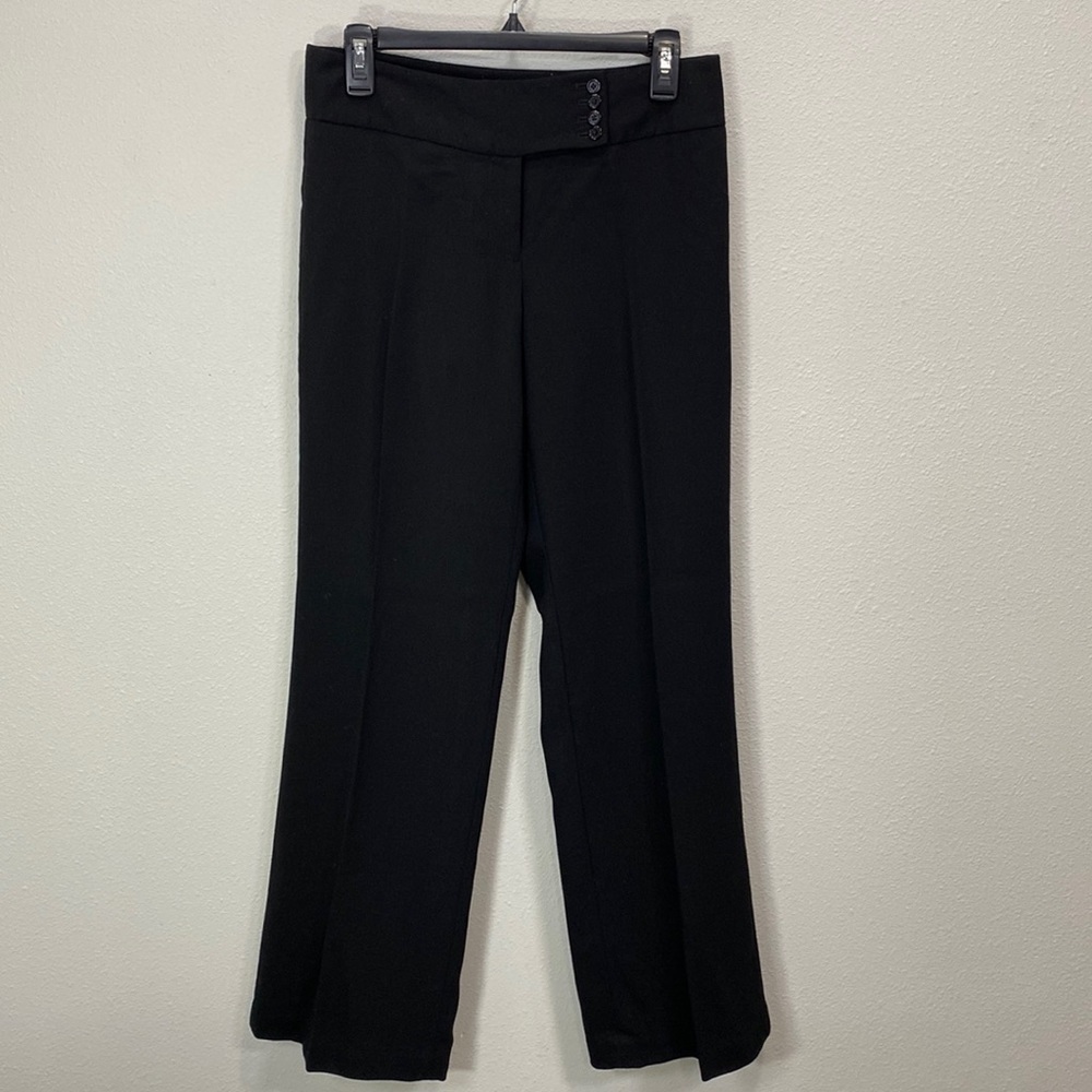 Loft Julie wool dress pants black wide leg